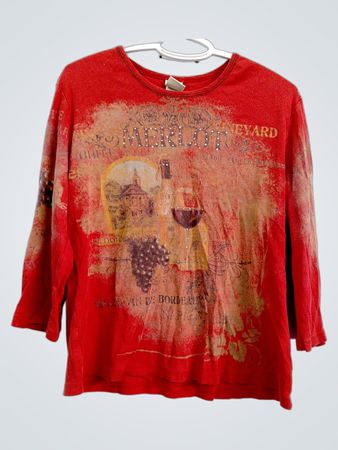 Jess & Jane Merlot Vineyard Grafik T-Shirt