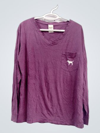 Pink Victoria's Secret Long Sleeve Graphic Tee