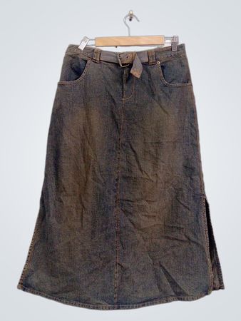 Jupe Maxi en Denim Rivetée par Lee