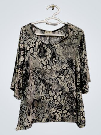 Brittany Black Women's Print Top