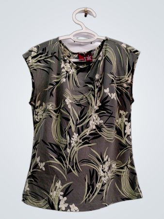 Merona Women's Floral Print Cap Sleeve Top