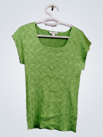 Tunique en maille texturée verte Dressbarn