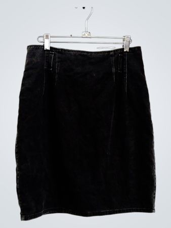 Black Denim Skirt