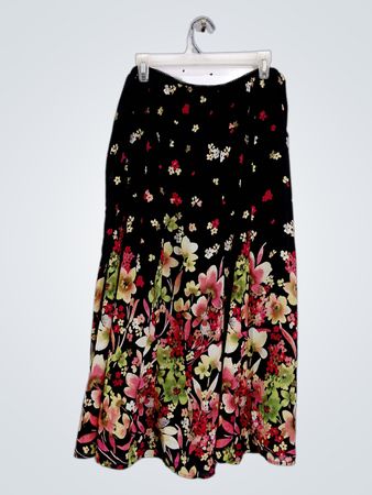 JM Collection Floral Midirock