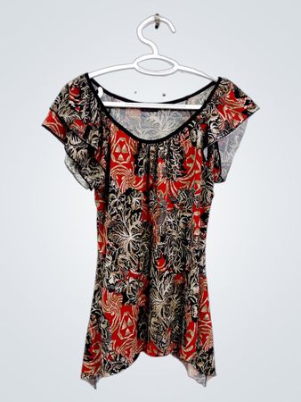 Agenda Women's Floral Print Tunic Top