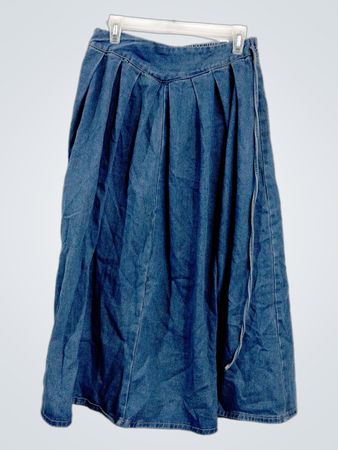 Jeans-Falten-Midirock
