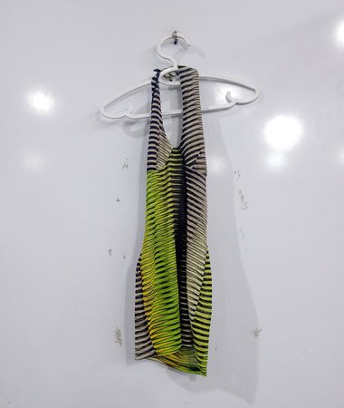 Gestrickte Streifentasche