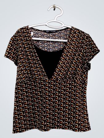 BRIGGS NEW YORK PETITE Geometric-Print-Oberteil