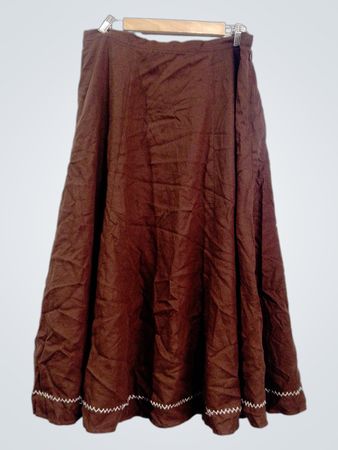 Coldwater Creek Damen Maxirock braun Größe L