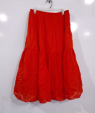 Talbots Roter Stufiger Maxirock