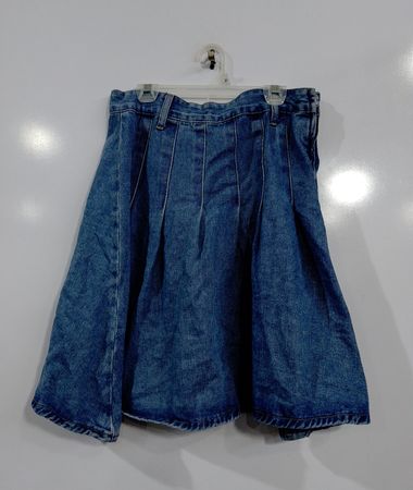 Denim-Faltenrock