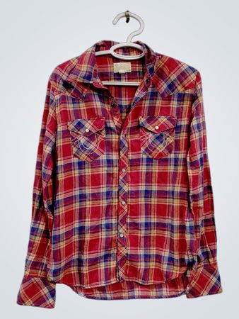 True Religion kariertes Langarmhemd