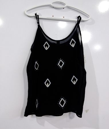 Old Navy Schwarzes Cami-Top mit Perlen
