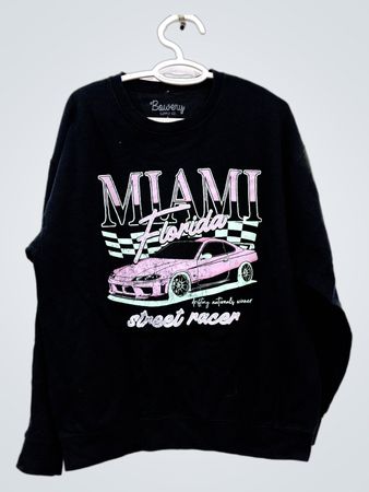 Bowery Supply Co. Miami Florida Street Racer Grafik-Sweatshirt