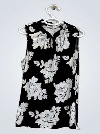 WHBM ärmellose Bluse mit Blumenmuster