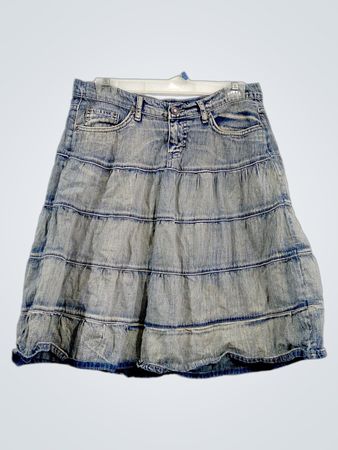 Jaded London gestufter Denim-Midirock