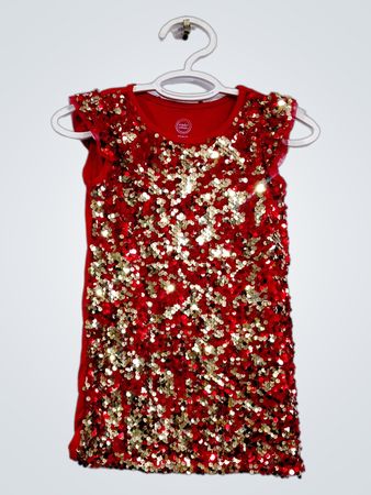 Wonder Nation Rotes Pailletten-Kleid
