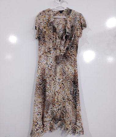 JBS Damenmidikleid mit Leopardenmuster