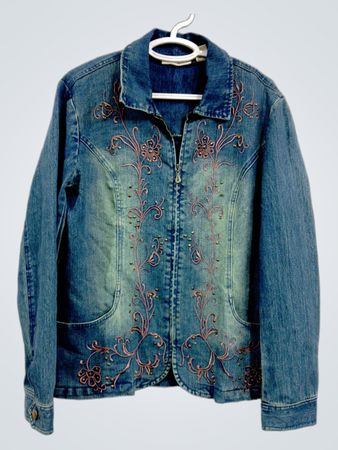Tantrums bestickte Jeansjacke
