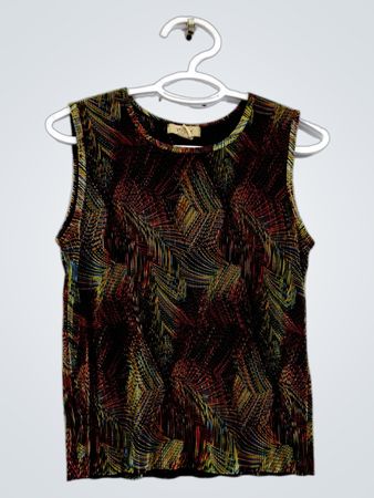 Plissé ärmelloses Top