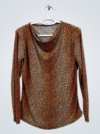 Langärmeliges Oberteil mit Leopardenmuster