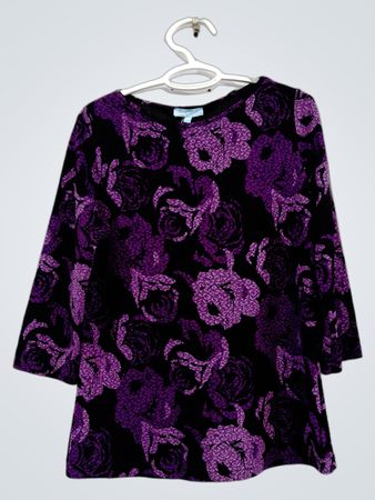 Peetmans Purple Floral Print Top