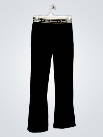 Juicy Couture Schwarze Velours-Trainingshose