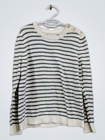 LOFT gestreifter Rundhalsausschnitt-Pullover