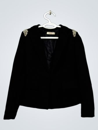 JustFab Black bestickter Blazer