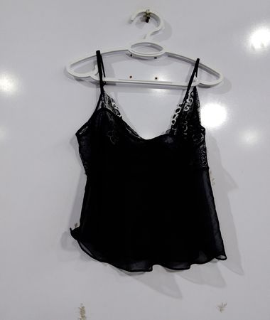 Fantasies Morgan Taylor Black Lace Trim Cami