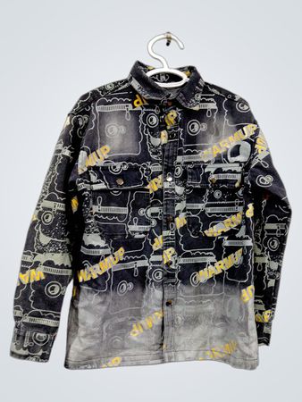 Jeanshemd mit Grafikdruck