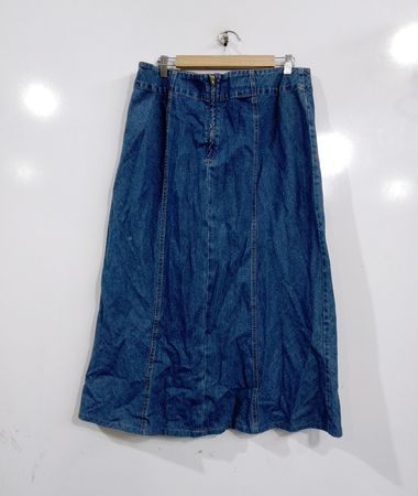 FRENCHCUFF Damen-Jeansmaxirock