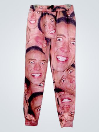 Hose mit Nicolas-Cage-Aufdruck