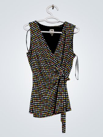 Anne Klein ärmelloses Wickeloberteil