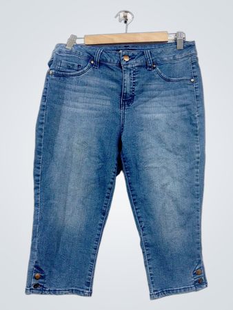 d.jeans Women's 10P Blue Denim Capri Jeans
