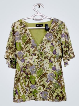 Acess Liz Claiborne Company Floral Print Bluse