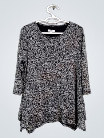 Croft & Barrow Damen Bedrucktes Tunika-Oberteil