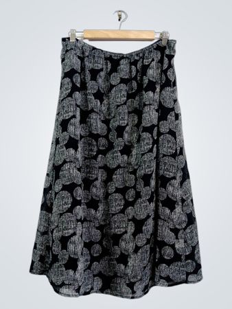 Croft & Barrow Schwarzer Rock mit Kreis-Muster
