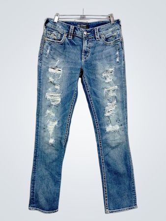 Silver Jeans Distressed Denim Jeans