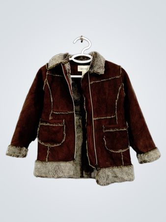 Cherokee Brown Kunstwildleder- und furgefütterte Jacke