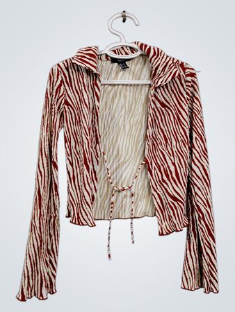 Forever 21 Langarm-Top mit Zebramuster