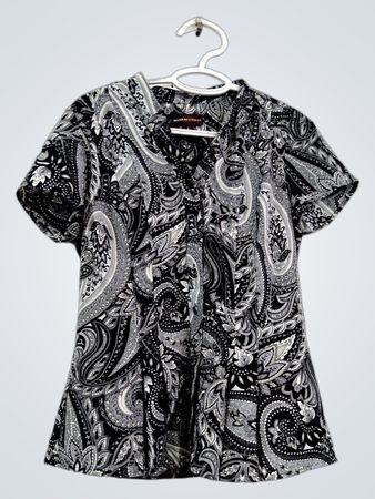 Dana Buchman Bluse mit Paisley‑Muster