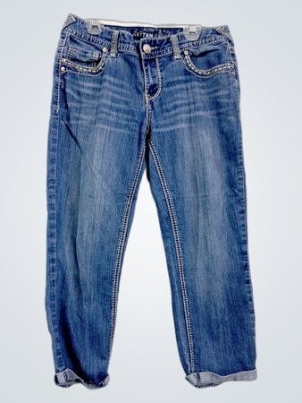 Rhythm in Blue Damens Cropped-Jeans