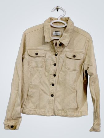 Hikit Jeans Beige Denim-Jacke