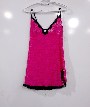 Secret Treasures Schlafanzug-Basics Rosa Spitzen-Chemise
