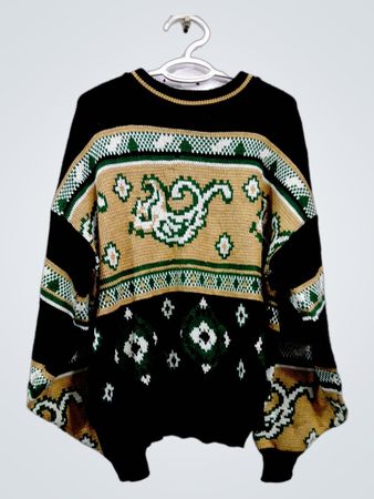 Towncraft Est. 1927 schwarzer Pullover mit Muster