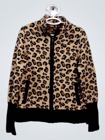 Leoprint-Zip-Up-Jacke