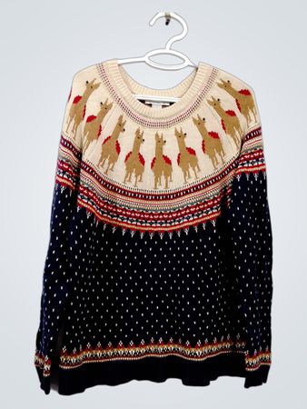 Christopher & Banks Llama Fair Isle Strickpullover