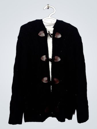 Schwarzer Dufflecoat