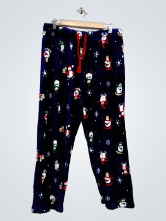 Attraction Navy Blue Schneemann-Print Schlafanzughose